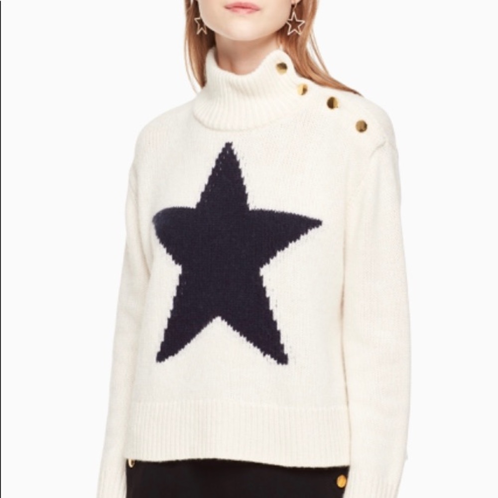 Kate Spade Star Knit Turtleneck Sweater